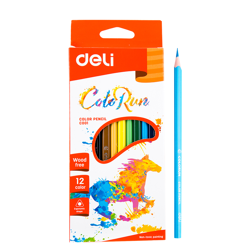DELI 12 COLORED PENCIL C00100