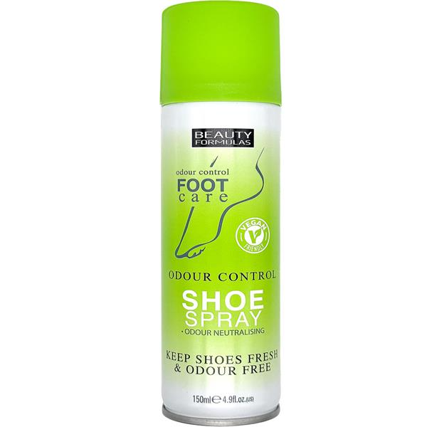 BEAUTY FORMULAS ODOUR CONTROL FOOT SPRAY 150ML