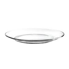 TRANSPARENT GLASS PLATE S/S 