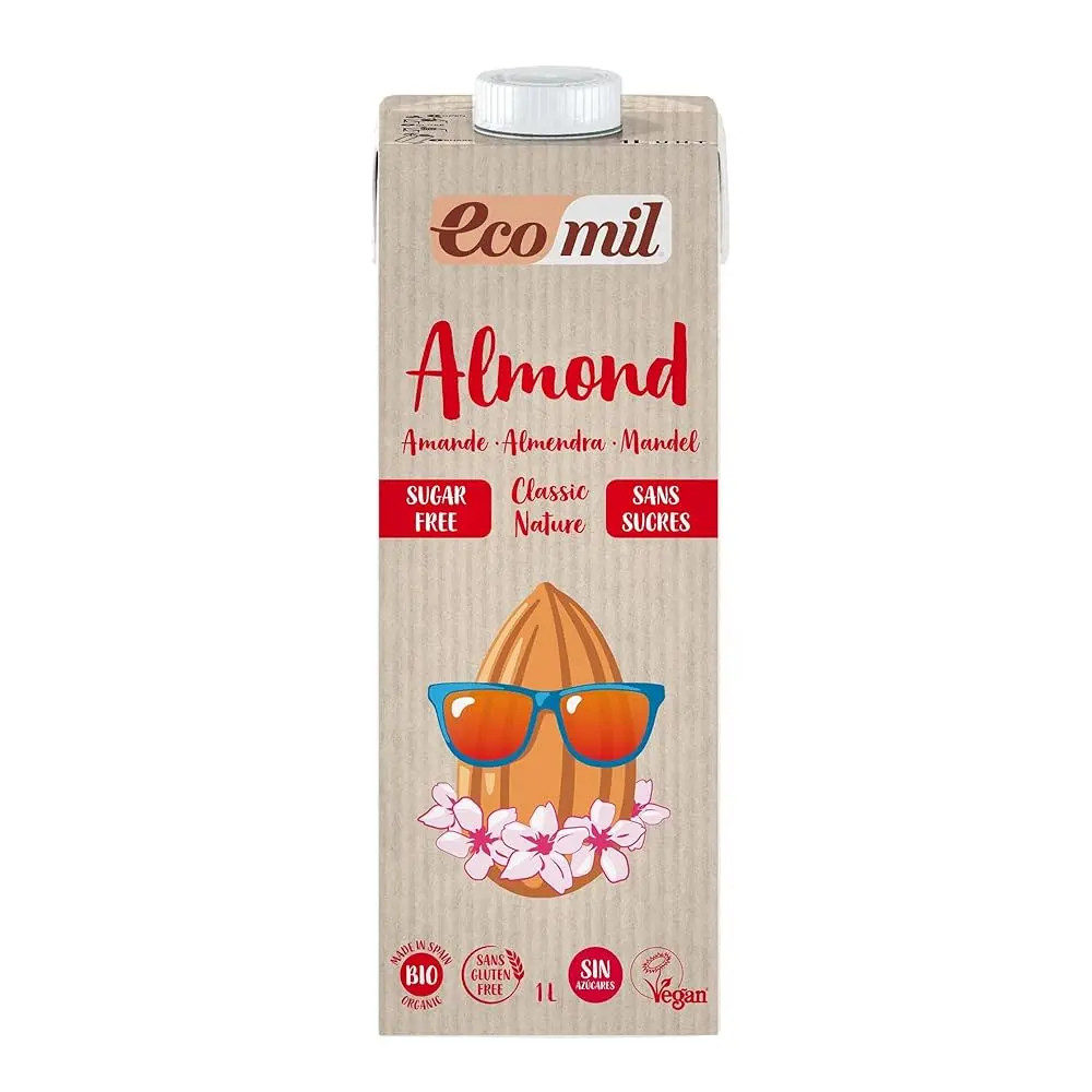 ECOMIL BIO ALMOND MILK SUGAR FREE 1L 
