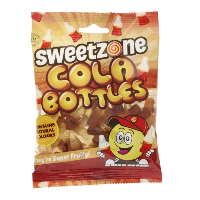 SWEET ZONE COLA BOTTLES 90G 