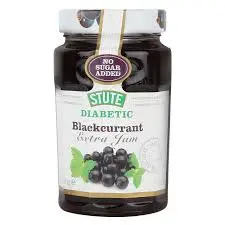 STUTE NO SUGAR BLACKCURRANT JAM 430G 