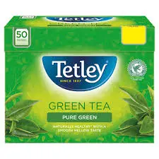 TETLEY PURE GREEN TEA 50 BAGS 100G