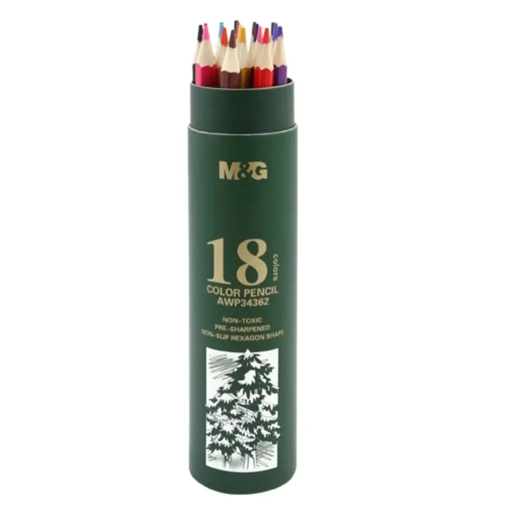 M&G COLOR PENCIL 18 PENCILS AWP34362