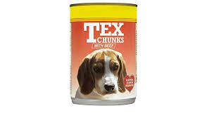 TEX DOG FOOD CHUNKS BEEF 400G