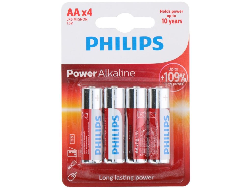 PHILIPS POWER ALKALINE LR6P4B MIGNON/AAx4