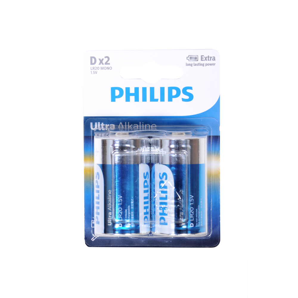 PHILIPS ULTRA ALKALINE BATTERY LR20/D