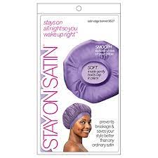 STAY ON SATIN BONNET 9637