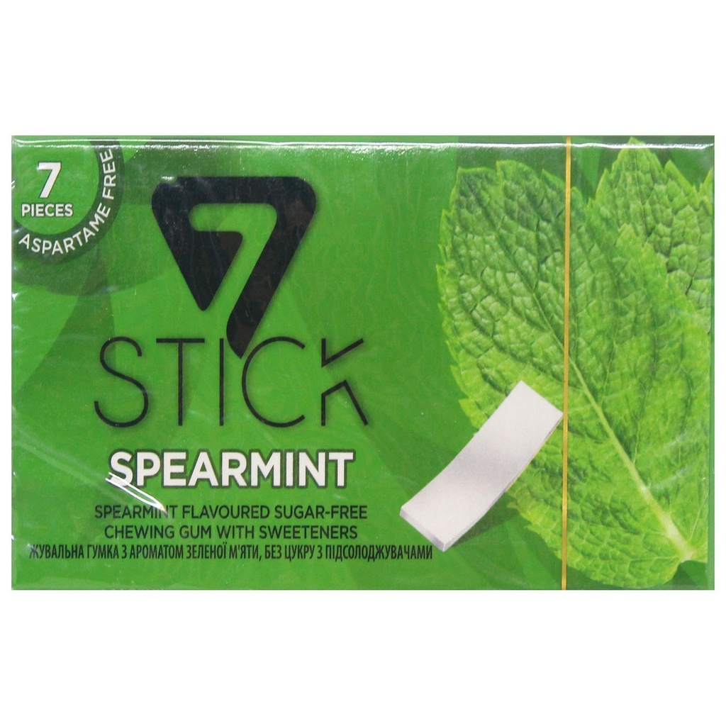 7 STICK BUBBLE GUM SPEARMINT14.5G