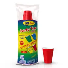 EVERPACK PARTY TIME DISPOSABLE CUPS 500cc-COLORS