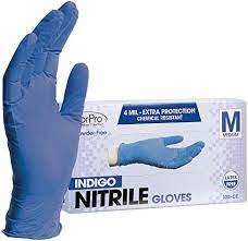 EVERPACK NITRILE GLOVES L/S-BLUE-100PCS