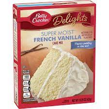 BETTY CROCKER DELIGHT SUPER MOIST FRENCH VANILLA CAKE MIX 432G