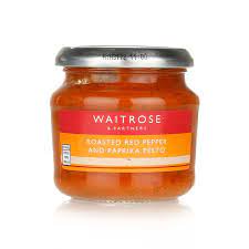 WAITROSE ROASTED RED PEPPER & PAPRIKA PESTO 190G