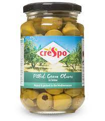 CRESPO PITTED GREEN OLIVES 354G