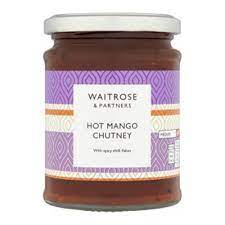 WAITROSE HOT MANGO CHUTNEY SPICY CHILLI FLAKES 320G