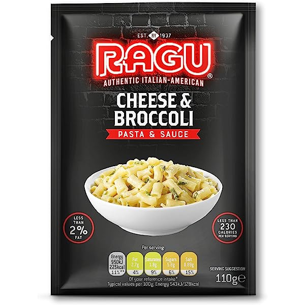 RAGU PASTA CHEESE & BROCCOLI SAUCE SACHET 110G