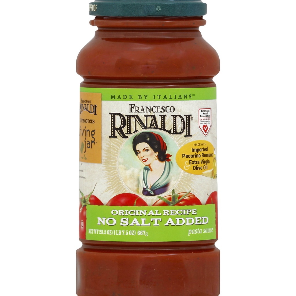 RINALDI PASTA SAUCE NO ADDED SALT 667G