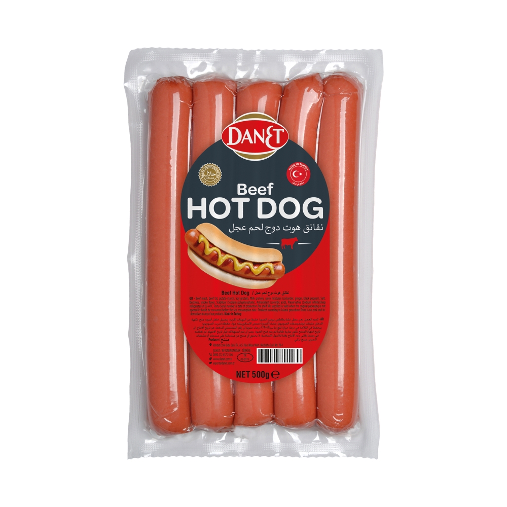 DANET SAUSAGE BEEF LONG 500G