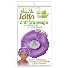 STAY ON SATIN BONNET