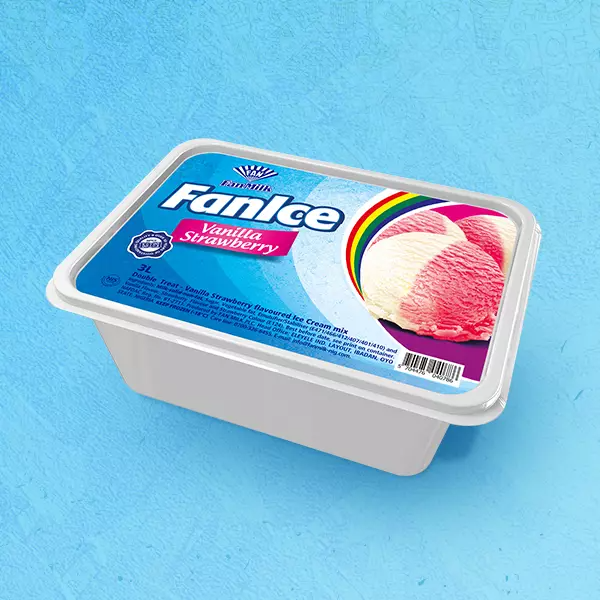 FANICE DOUBLE TREAT VANILLA & STRAWBERRY BOX 1LT