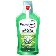 PEPSODENT MOUTHWASH-HERBAL NATURAL 500ML