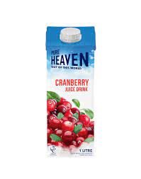 PURE HEAVEN CRANBERRY JUICE 1LT