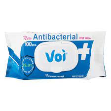 VOI WET WIPES ANTIBACTERIAL 100PCS
