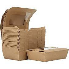 BROWN KRAFT FOOD BOX (900ML WITH WINDOW)