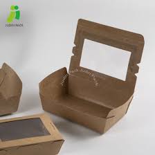 BROWN KRAFT FOOD BOX 1200ML WITH WINDOW