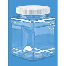 SQUARE PET JAR WITH LID 1000ML CL624