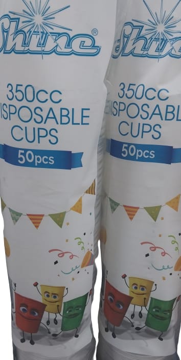 SHINE DISPOSABLE CUPS TP 350CC
