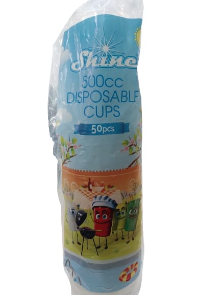 SHINE DISPOSABLE CUPS CLASSIC TP 500CC