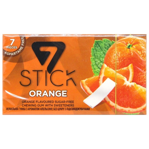 7 STICK BUBBLE GUM ORANGE14.5G
