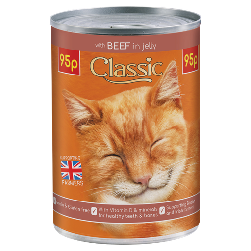 CLASSIC CAT FOOD BEEF IN JELLY 400G