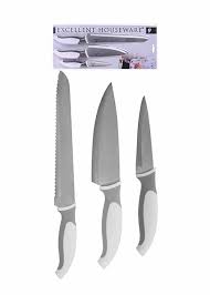 EXCELLENT HOUSEWARE STAINLESS STEEL KNIFE SET 3PCS
