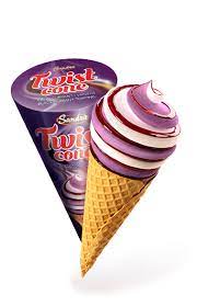 SANDRA TWIST CONE BLACKCURRANT/VANILLLA 260ML