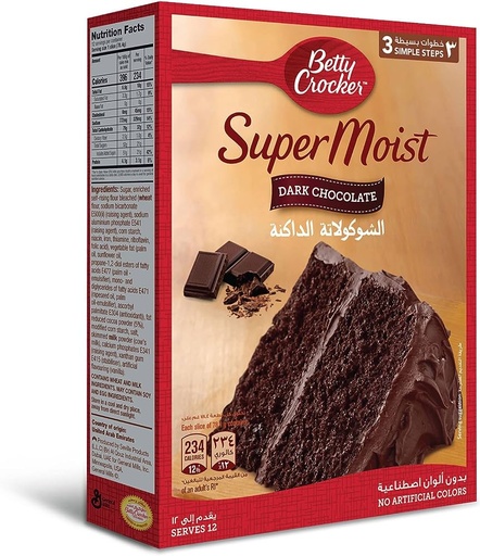 BETTY CROCKER DARK CHOCOLATE CAKE MIX 500G