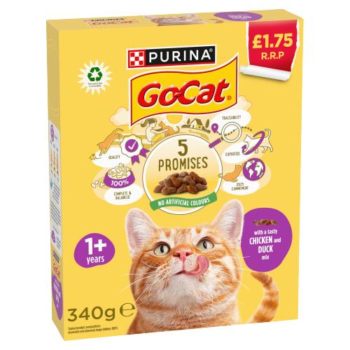 GO CAT CHICKEN & DUCK MIX 340G