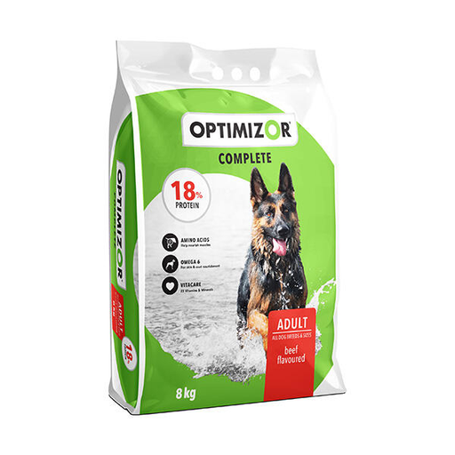 OPTIMIZOR COMPLETE ADULT DOG FOOD-BEEF 8KG