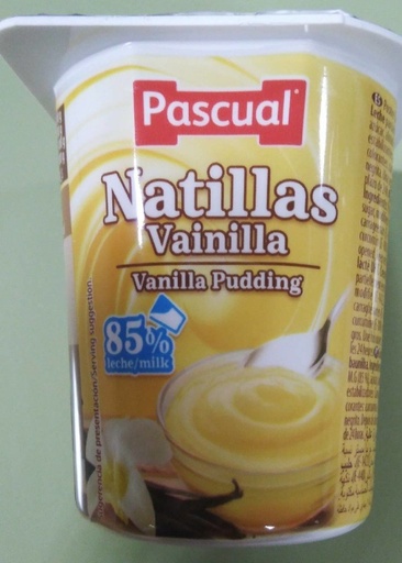 PASCUAL VANILLA PUDDING 125G PACK