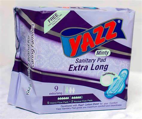 YAZZ EXTRA MINTY LONG SANITARY PAD 12 PCS