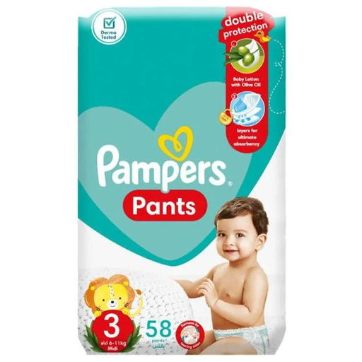 PAMPERS PANTS MIDI S3 58S