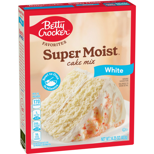 BETTY CROCKER SUPER MOIST CAKE MIX WHITE 403G