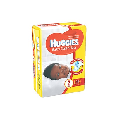 HUGGIES DIAPERS BABY ESSENTIALS  SIZE 2 48PCS