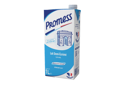 PROMESS SEMI SKIMMED MILK 1L