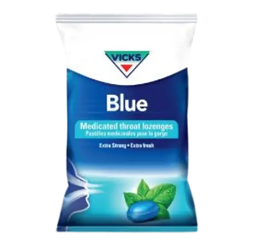 VICKS LOZENGES LEMON/BLUE MENTOS 90G 