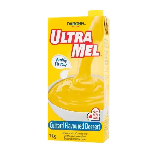 DANONE ULTRAMEL VANILLA FLAVOURED CUSTARD 1KG 