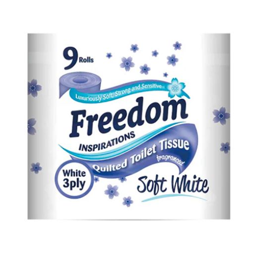 FREEDOM INSPIRATION T-ROLL SOFT WHITE QUILTED 9'S