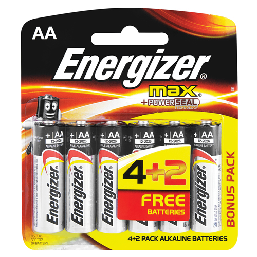 ENERGIZER ALKALINE AA E91BP4+2