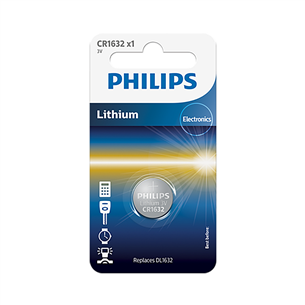 PHILIPS LITHIUM BATTERY CR1632 3V B1(MINI CELL)